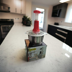 Hand Pressure Vegetable Chopper Steel Bowl 2.Liter