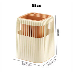 360 Rotating Knife and Kitchen Utensil Holder-White