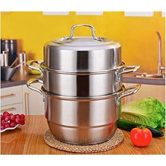 2 Layer Stainless Steel Steamer Pot 30cm
