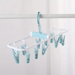 Cloth Drying Hanger With 12 Clips