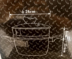 2in1 Steamer Marble-Coating Cooking Pot 24cm