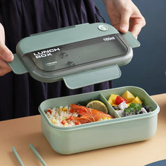 2 Compartment Bento Lunch Box-Green