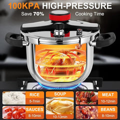 Knob-Type Stainless Steel Pressure Cooker 9L