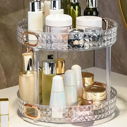 2 Layer Cosmetic Storage Organizer-White