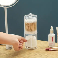 2 in 1 Acrylic Cotton Swab Holder