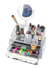 3 Drawer Cosmetic Organizer with Mirror