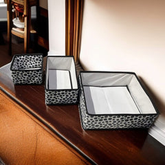 3 Pc Printed Storage Organizer-(Polka Dot)