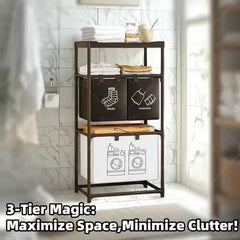 3 Tier Laundry Sorter Shelf