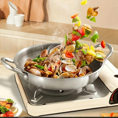 Laser Coated Wok Double Handle 34cm