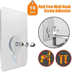 10 pcs Wall Hanging Adhesive Sticky Hooks