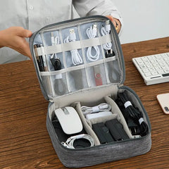 1 Pc Travel Electronic Digital Storage Bag (Grey)