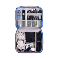 1 Pc Travel Electronic Digital Storage Bag (Blue)
