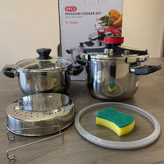 7-Liter Pressure Cooker 5-L Handi & Steamer