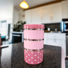3 Layer Lunch Box-Pink