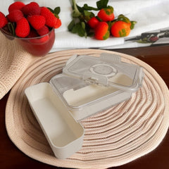 2 Grid Rectangle Snack Storage Box