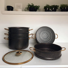 5 Layer Marble Coating Steamer Pot 30cm