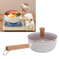 Sauce Pan with Glass Lid 18cm-White