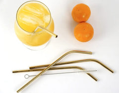 6 Pc Stainless Steel Straw