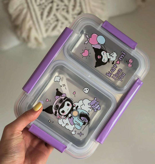 2 Compartments Lunch Box-Pink(Minor Damage)