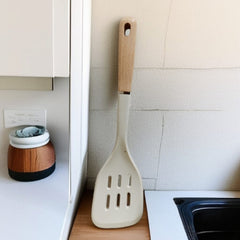 Wooden Handle Silicone Spoon-D4