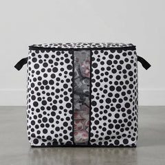 110GSM Cloth Storage Bag 1 Pc Black(Polka Dot)