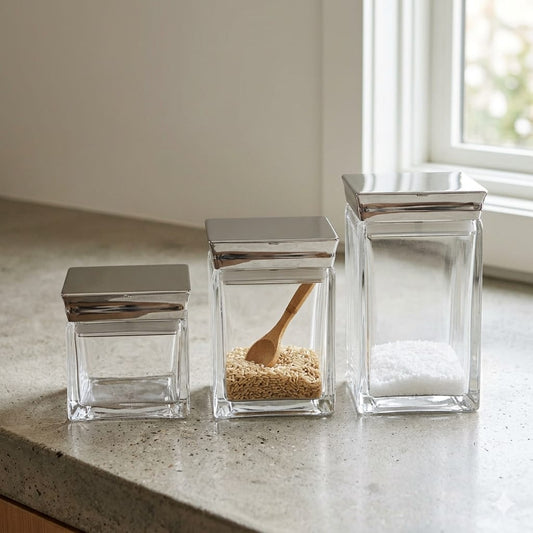 3 Piece Acrylic Jar Set D-2