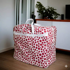110GSM Non-Woven Luggage Mehroon (Polka Dot)