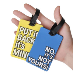Creative Letter Silicone Soft Luggage Tags Card