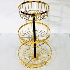 3 Tier Fruit Basket Round