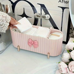 3 Slot Cotton Swab Dispenser-Pink