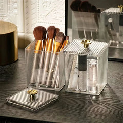 Acrylic Makeup Cotton Pad & Swabs Storage Holder