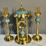 Clock with Candle Holder H24-DG