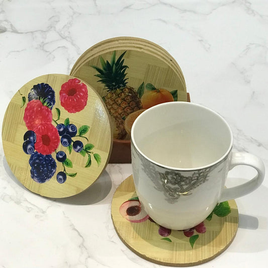Bamboo Tea Coaster 6Pc