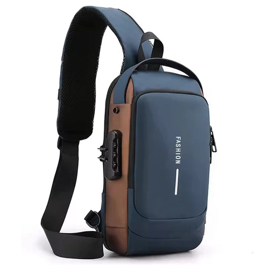 Anti-Theft Sling Cross Body Travel Bag (Black)