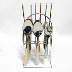 24-Pcs Elegant Cutlery Set With Stand (Minor Damage)