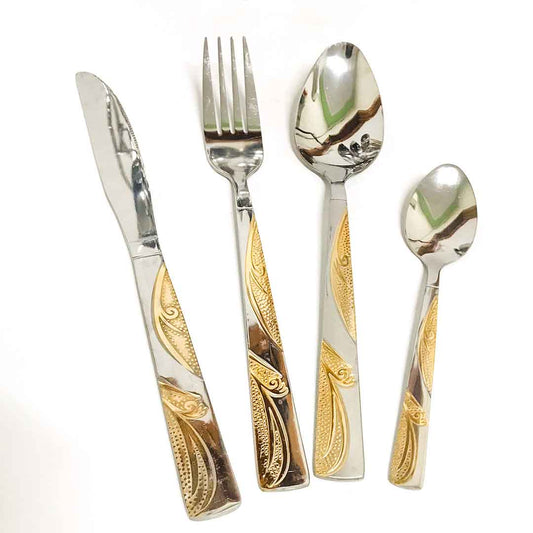 24-Pcs Elegant Cutlery Set With Stand (Minor Damage)