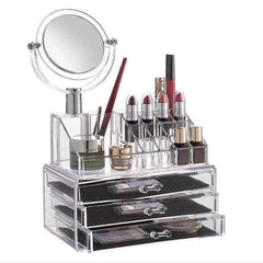 3 Drawer Cosmetic Organizer with Mirror