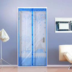 Printed Magnetic Mosquito Net -Blue