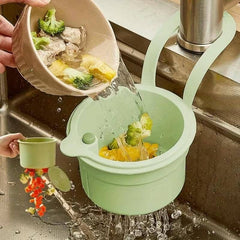 2IN1 Sink Drain Faucet Hanging Basket