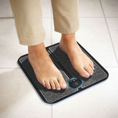 EMS Foot Massager Mat Portable Folding Feet Massage Pad USB Rechargeable