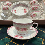 Ceramic Tea Cup Saucer Set