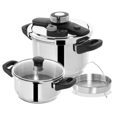 6-Liter Pressure Cooker 4-L Handi & Steamer