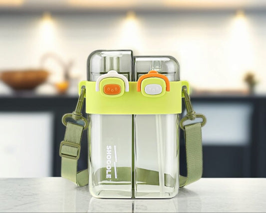 Double Drinking Water Bottle-Green