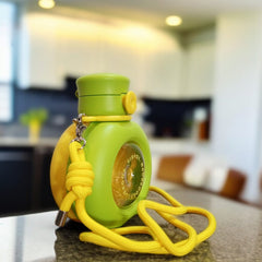 Round Double Drink Water Bottle-Yellow & Green