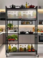 Kitchen Storage Rack with Cabinet