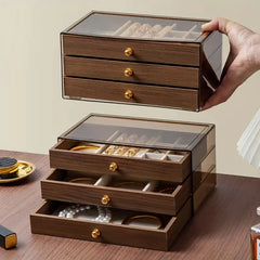 3 Drawer Wooden Jewelry Storage Box