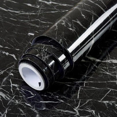 Marble Printed Self-Adhesive Sheet-Black