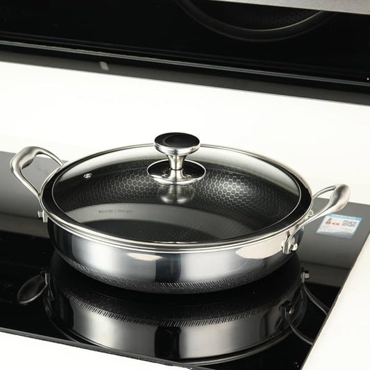 Double Handle Laser Coating Wok-36cm