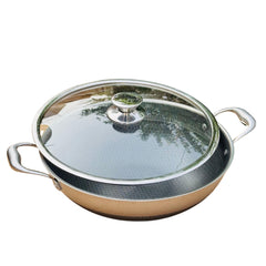 Double Handle Laser Coating Wok-34cm