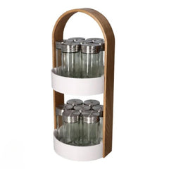 Spice Jar 14pc Set with Wooden Stand